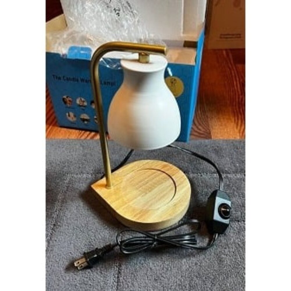 New Candle Warmer Lamp, Timer - Electric White Gold Adjust Candle Lamp Warme